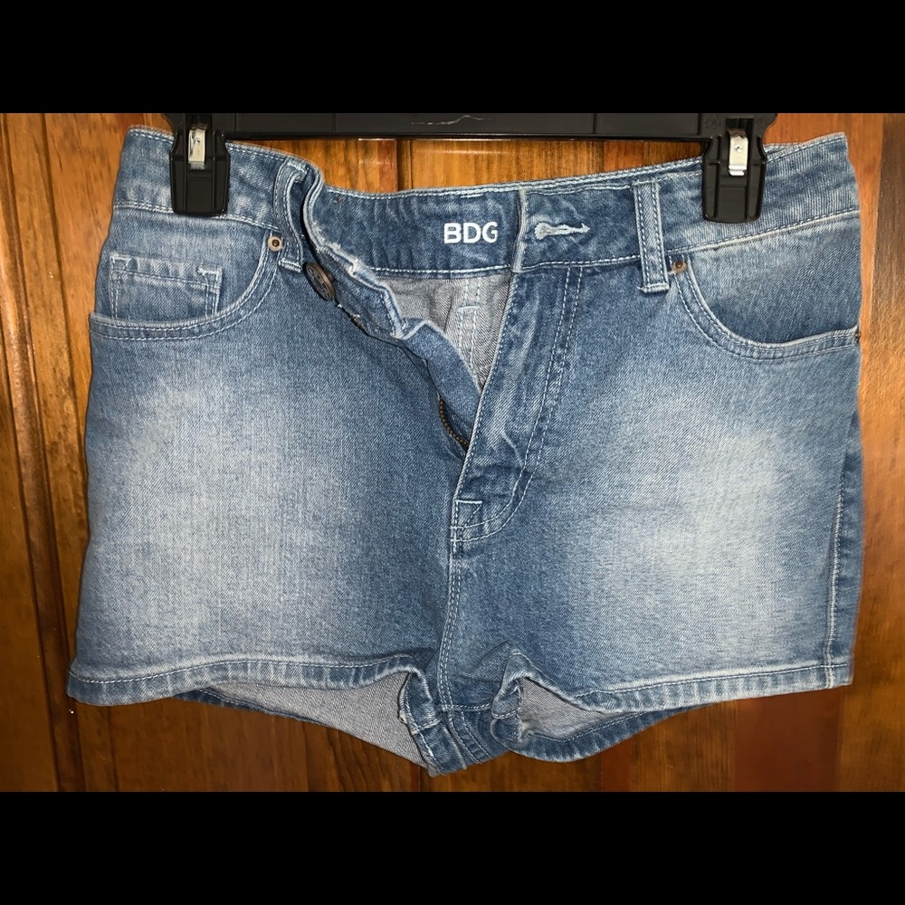 High waisted jean shorts